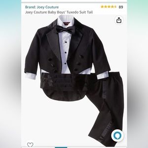 Joey Coutoure 24 month Baby Boy tuxedo suit with tail